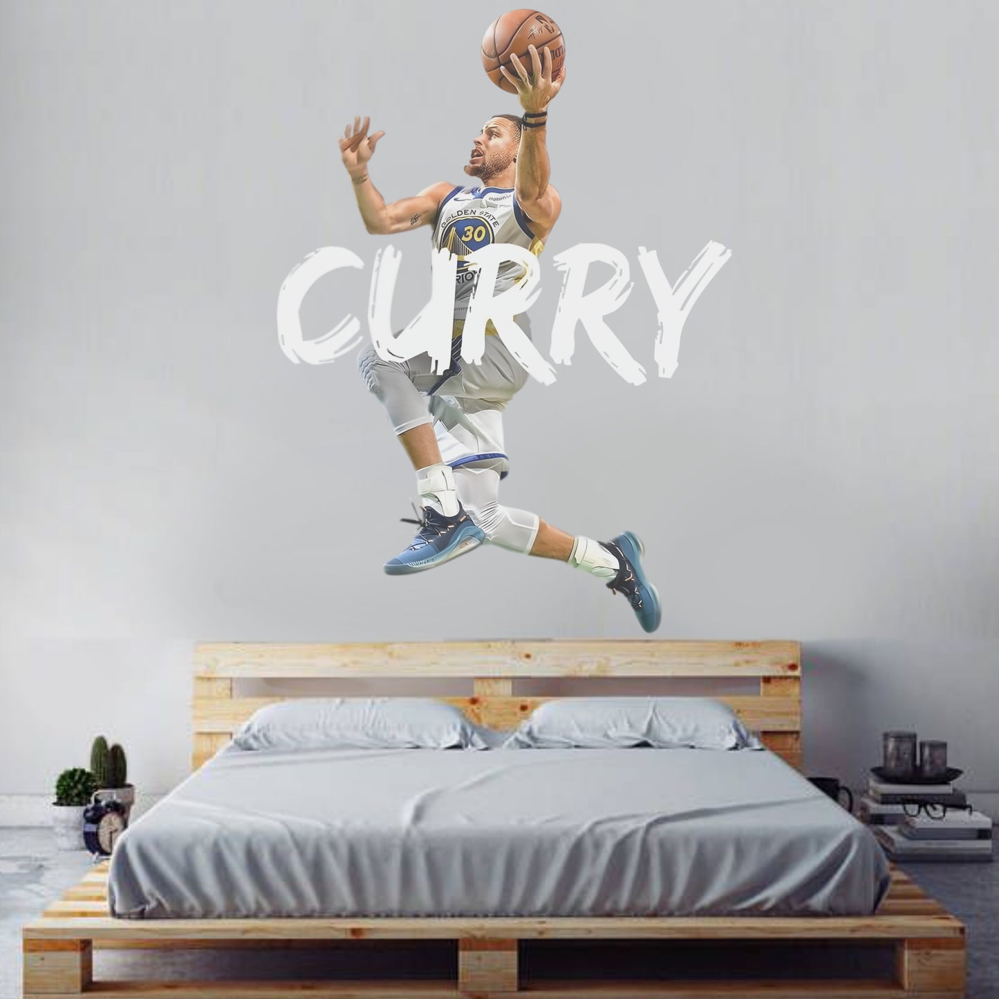 Stephen Curry Wall Decal NBA Wall Sticker Basketball Wall Art For Boy Room Decor