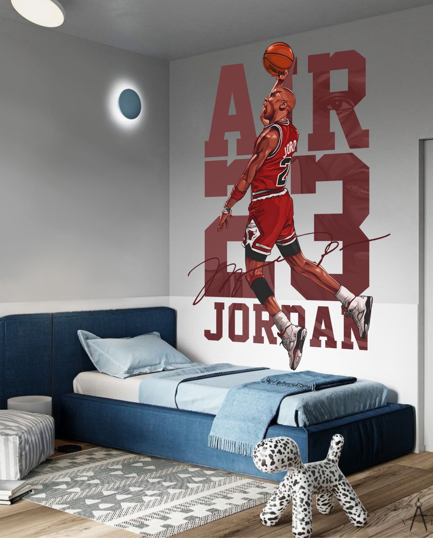 Removable Vinyl Removable Michael Jordan Wall Sticker NBA Basketball Wall Decal Michael Jordan Wallpaper For Living Room