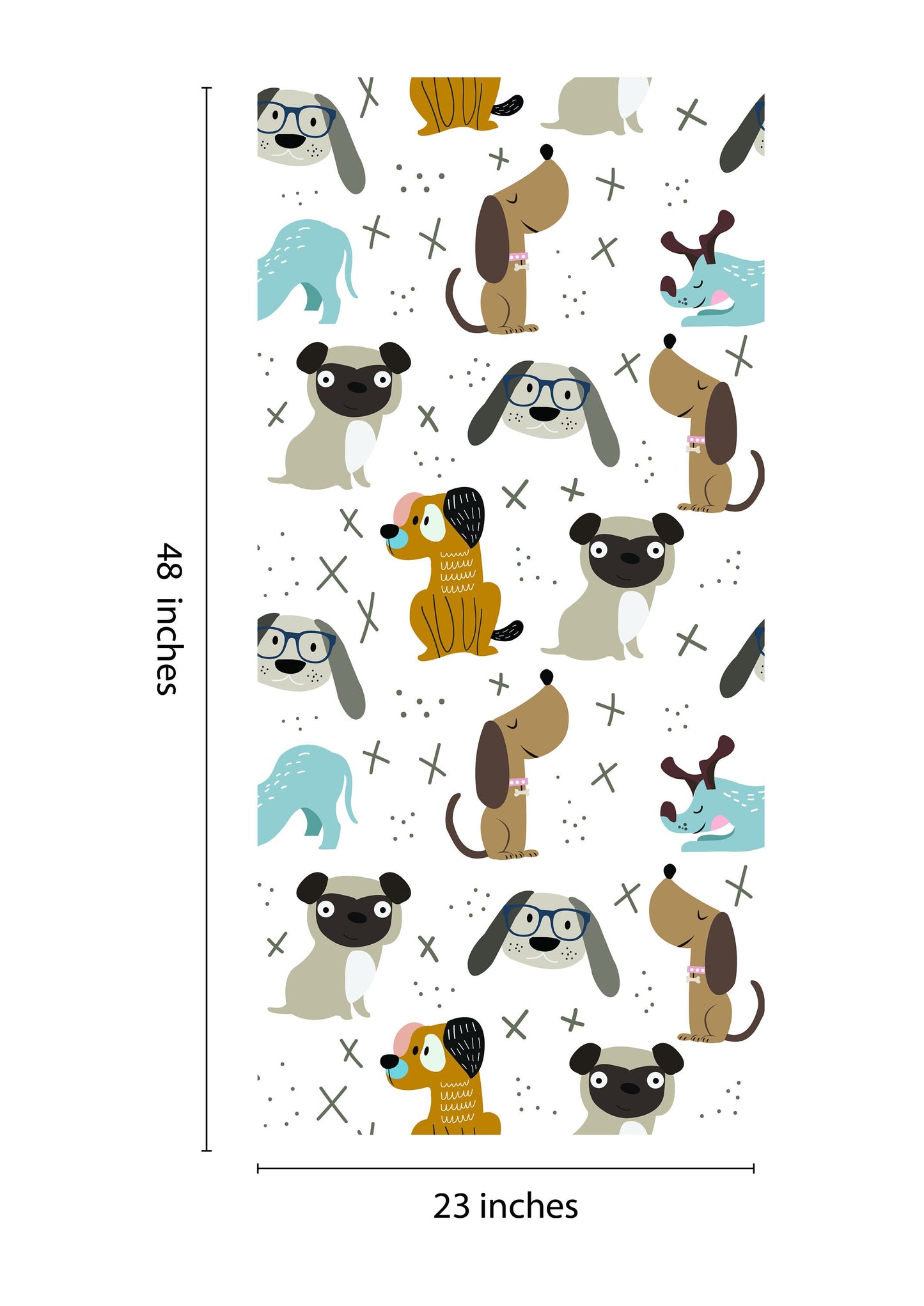 Peel And Sticker Vinyl Decal Puppy Dog Wallpaper Wall Decal Sticker Art Doggie Wall Mural For Baby Nursery And Kid Room Decor
