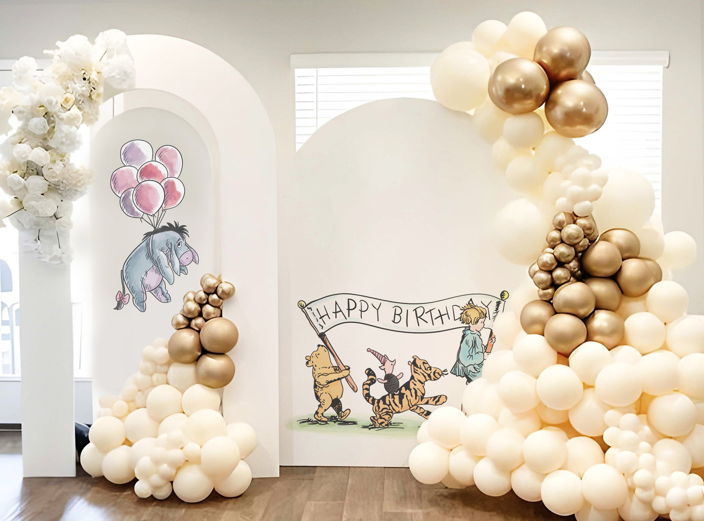 Baby Shower Decor Classic Winnie the Pooh Wall Decal Eeyore Wall Sticker Disney Wall Art Baby Shower Decal And Baby Birthday Decor