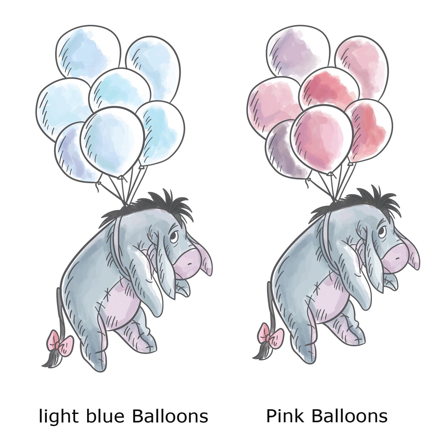 Baby Shower Decor Classic Winnie the Pooh Wall Decal Eeyore Wall Sticker Disney Wall Art Baby Shower Decal And Baby Birthday Decor