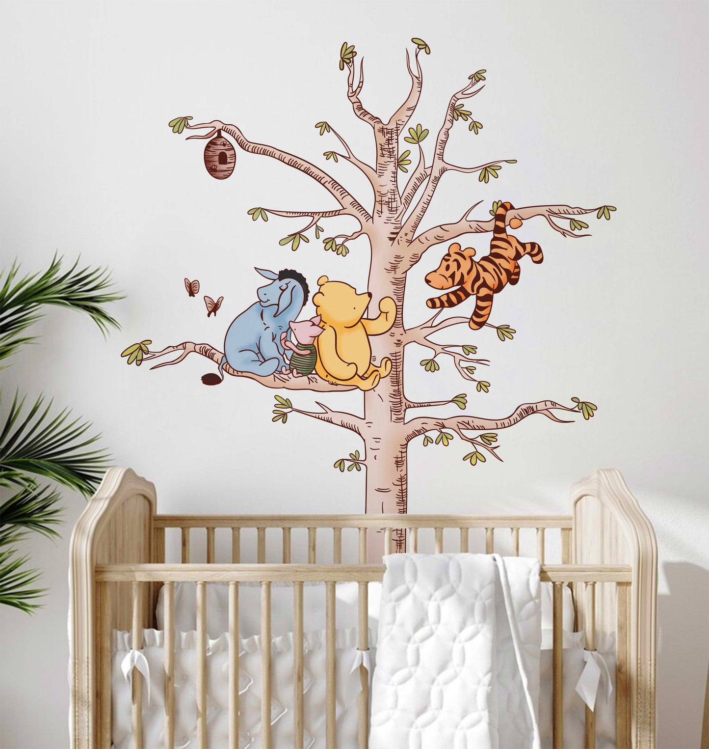 Classic Winnie the Pooh , Tiger And Piglet playing on Tree Wall Decal Sticker Art Home Decor For Baby Nursery