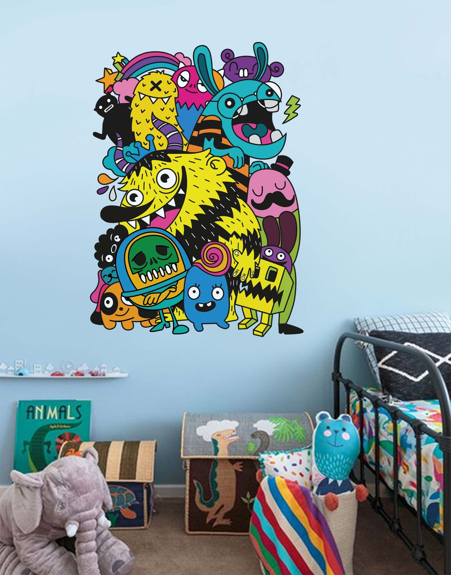 Removable Monster Pop Art Designer Wall Decal Wall Mural Sticker for kid